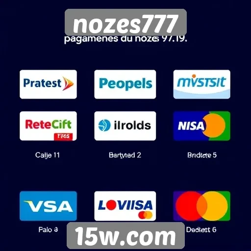 Métodos de pagamento aceitos no nozes777